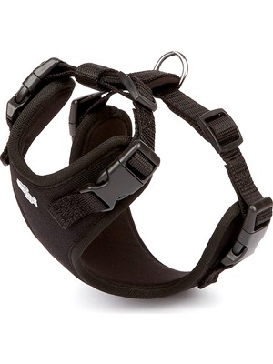 Havalı Ped Dokuma Köpek Göğüs Tasması 30/35 cm Siyah