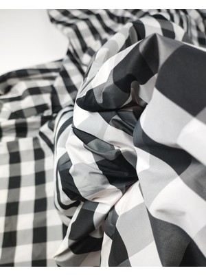 Kumaş Parça Gri Siyah Beyaz Renklerde Paraşüt Dokuma (En 140 cm x Boy 250 Cm)