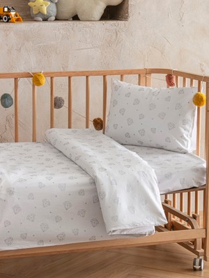 Homewell  %100 Doğal Anadolu Pamuğu Hipoalerjenik Terletmeyen  Bebek Nevresim Takımı Diamond