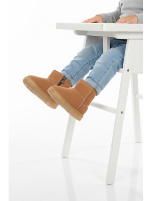 Ayakmod Taba Içi Kürklü Fermuarlı Bebek Bot 1212 B