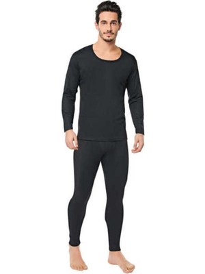 Tutku Erkek Termal Içlik Alt Üst Takım-Siyah-M