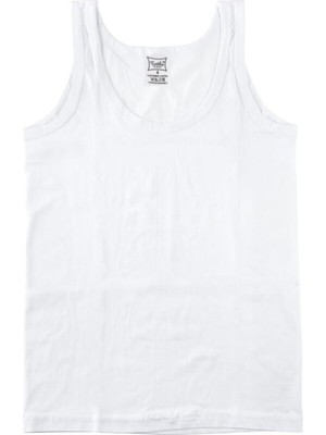 Tutku Erkek Çocuk Kalın Askılı Beyaz Atlet 6'lı Paket-Beyaz-5-6 Yaş