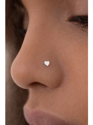 Sacce Scarves & Accessories İthal 925 Ayar Mini Kalpli Gümüş Hızma