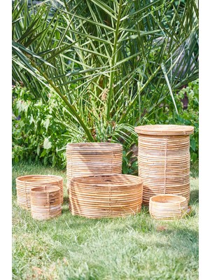 PremiumPort Bambu Oval Büyük Sepet, Şık ve Dayanıklı Saklama Çözümü