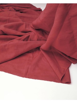 Kumaş Parça Bordo Kırmızı Arası Renkte Keten (En 140 cm x Boy 190 Cm)
