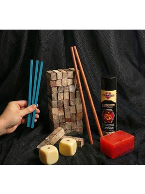 6'lı Mega Tesbih Yapım Seti - Çekoslavak Çubuk, Kuka, Zar Malzeme, Ateş Çıta ve Bakım Spreyi