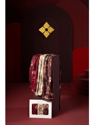 Jawel Kadın Mellas Soft Şal Paket (Bordo-Sütlü Kahve-Kahve)