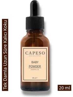 Capeso Baby Powder Esansiyel Yağ 20 ml Temiz, Yumuşak ve Pudramsı Koku