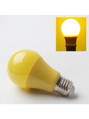 1 Adet 10 Watt Sarı Işık E27 Duy LED Ampul, Sarı Işık 10 Watt Tasarruflu LED Ampul, 10 Watt
