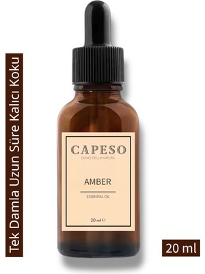Capeso Amber Esansiyel Yağ 20 ml Sıcak, Çekici ve Yoğun Kalıcı Koku