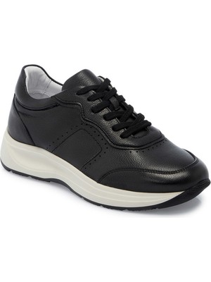 Tergan  Siyah Hakiki Deri Erkek Sneaker - E25I1AY57210-A23