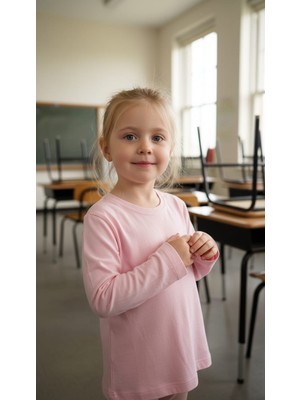 love Yuvarlak Yaka Viskon Penye Bluz