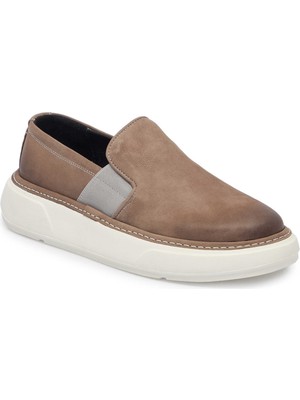 Tergan Vizon Hakiki Nubuk Deri Erkek Casual Ayakkabı - E25I1AY57164-U5R