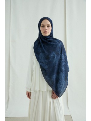Camellia Scarfs Monaco Kraş Şal - Lacivert