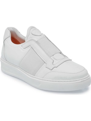 Tergan Beyaz Hakiki Deri Erkek Sneaker - E25I1AY57180-A26