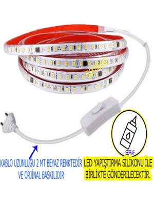 Allians 220V Şerit LED 4m Amber Işık Fişli ve Anahtarlı, Tak ve Çalıştır