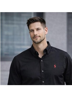 Quero Keten Pamuk Düğmeli Yaka Erkek Gömlek