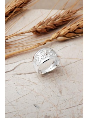 Sümer Telkari Telkari Işlemeli Elişi Ayarlanabilir 925 Ayar Gümüş Yüzük 5997