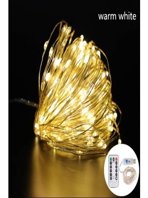 Allians 8 Modlu Usb'li Kumandalı Peri LED Işık, 5 Metre, Gün Işığı Renk