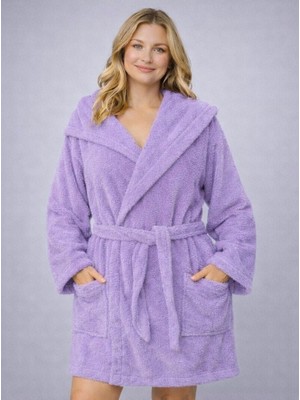 Emillie Kapşonlu Bukle Bornoz -%100 Pamuk