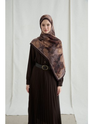 Camellia Scarfs Nars Kraş Şal - Kahve
