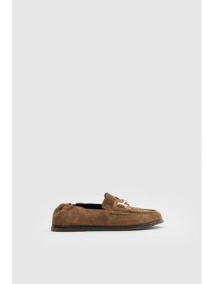 Oggo Suvea Süet Hakiki Deri Tokalı Floter