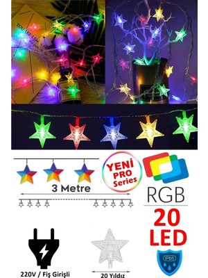 Allians Rgb Yıldız LED Şerit 3mt Dekoratif Yılbaşı Işıklandırması