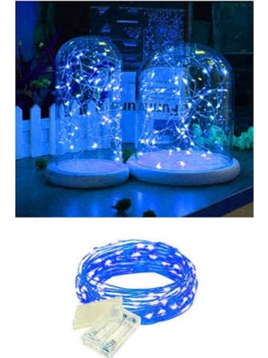 Allians Mavi Peri LED 5 Metre 3 Pilli Animasyonlu Dekoratif Aydınlatma