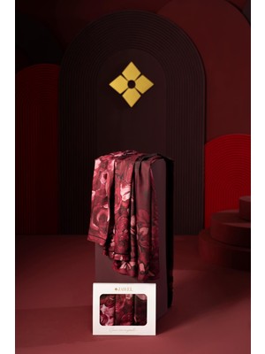 Jawel Kadın Soft Şal Paketi Bordo(Mellas-Marla-Imerion)