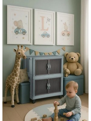 PremiumPort Iki Katlı Çok Amaçlı Kapaklı Organizer, Mutfak ve Kiler Için Mıknatıslı