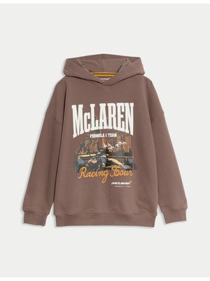 Marks & Spencer Pamuk Karışımlı Mclaren Kapüşonlu Sweatshirt (6-16 Yaş)