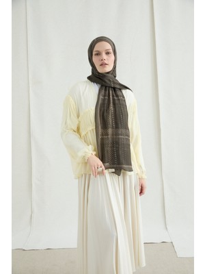 Camellia Scarfs Ekose Kraş Şal - Yeşil