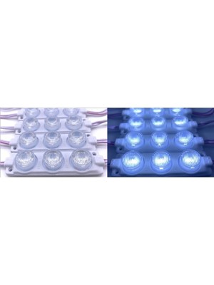 Allians 10'lu LED Mercek 3W 12V Beyaz, Kendinden Yapışkanlı, Güçlü Işık Seti