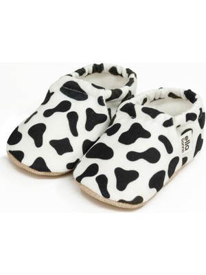 Ella Bonna Desenli Bebek Patiği, Kaydırmaz Taban, Ev Kreş Ayakkabısı Panduf