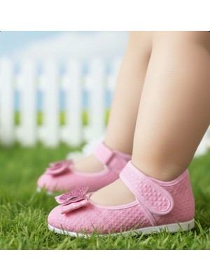 Kantex Çocuk Babet Cırtcırtlı Fiyonklu Kaydrımaz Hafif Taban Anaokulu Kreş Günlük Babet