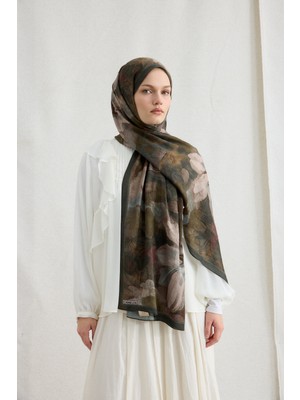 Camellia Scarfs Nars Kraş Şal - Yeşil