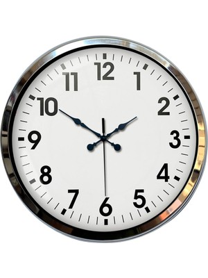 ForWhat Büro Ev Ofis Hediyesi Için 40CM Krom Metal Standart Duvar Saati