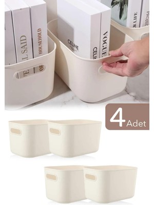 Mutfak Köşesi 4'lü Organizer Kutu Seti - 4 Lt Çok Amaçlı Düzenleyici - Dekoratif Saklama Kutusu