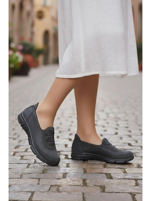 Oksit Prf 04 Kadın Hafif Yürüyüş Ayakkabısı Esnek Örgü Saya Memmory Ortopedik Taban