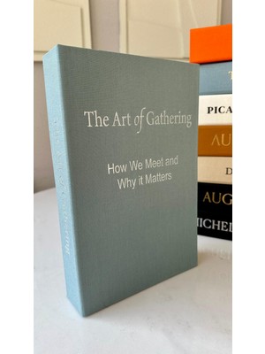 Kumaş Kaplı The Art Of Gat.  Mavi Gold Dekoratif Kitap Kutu