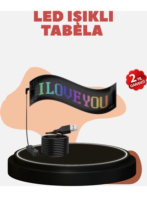 Woogitech Tekno Kayan Yazı Destekli Rgb LED Reklam Paneli USB ile Kolay Kurulumlu Uygun