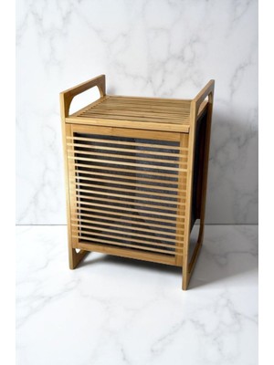 PremiumPort Bambu Çok Amaçlı Çamaşır ve Oyuncak Düzenleyici Sepet