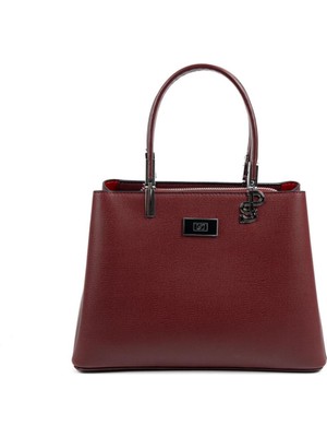 Silver & Polo SP1098 Kadın El Çantası Düz Bordo
