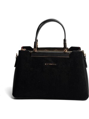 Silver & Polo SP913 Kadın El Çantası Süet Siyah