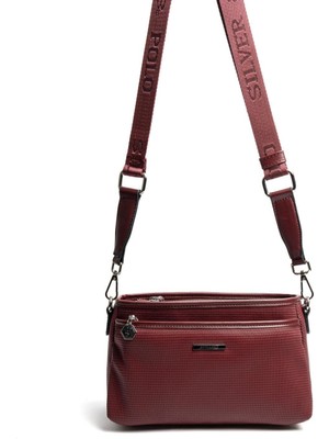 Silver & Polo SP1184 Kadın Çapraz Çanta Petek Bordo