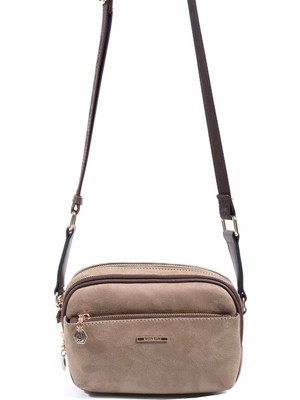 Silver & Polo SP1162 Kadın Çapraz Çanta Süet Vizon-Kahve