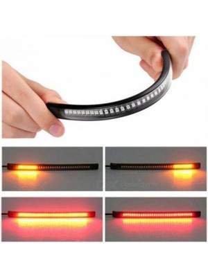 Allians Esnek LED Şerit Sinyal ve Stop Plaka Fren Lambası, Motosiklet Için
