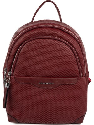 Silver & Polo SP1265 Kadın Sırt Çantası Petek Bordo