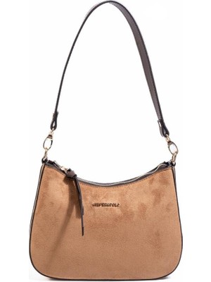 Silver & Polo SP1259 Kadın Omuz Çantası Süet Taba-Kahve