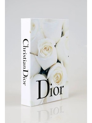 Christian Dior Beyaz Gül Dekoratif Kitap Kutu